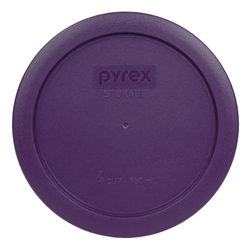 4-Cup Round Glass Food Storage Bowl with Purple Lid Z162