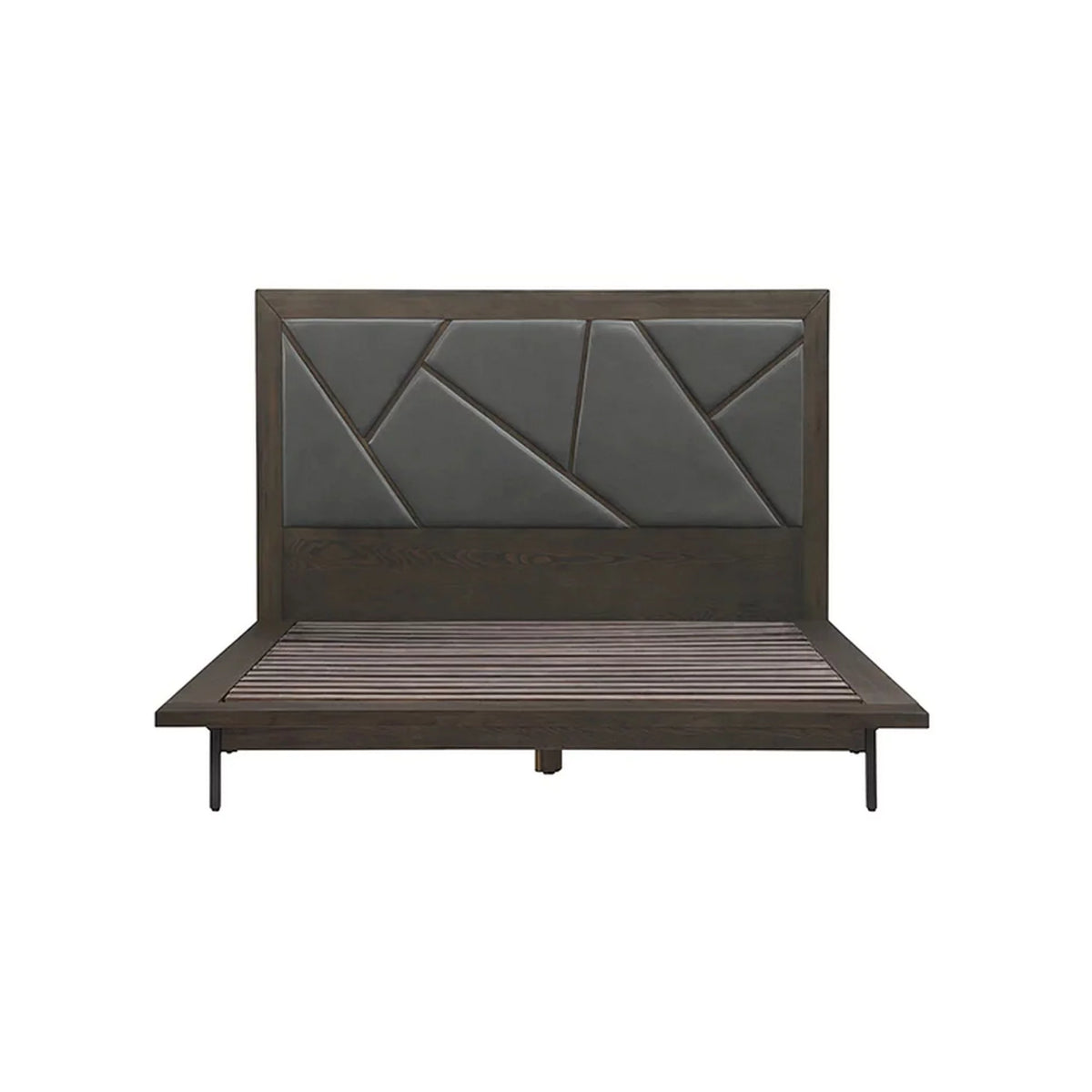 Queen Size Oak Wood Platform Bed T677810