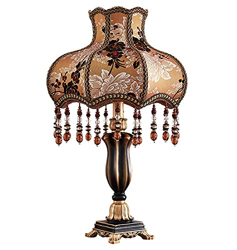 Brown Handmade Fabric Shade Table Lamp A33694