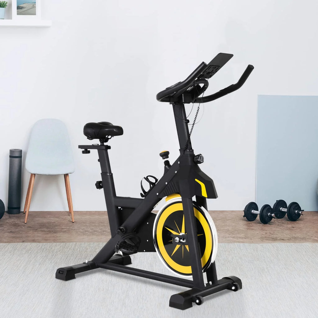 Exercise Bike Indoor Cycling Bike Stationary Black U404