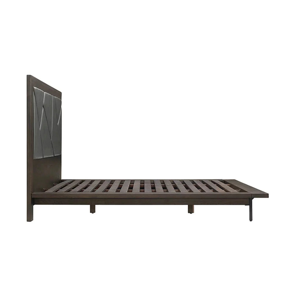 Queen Size Oak Wood Platform Bed T677810