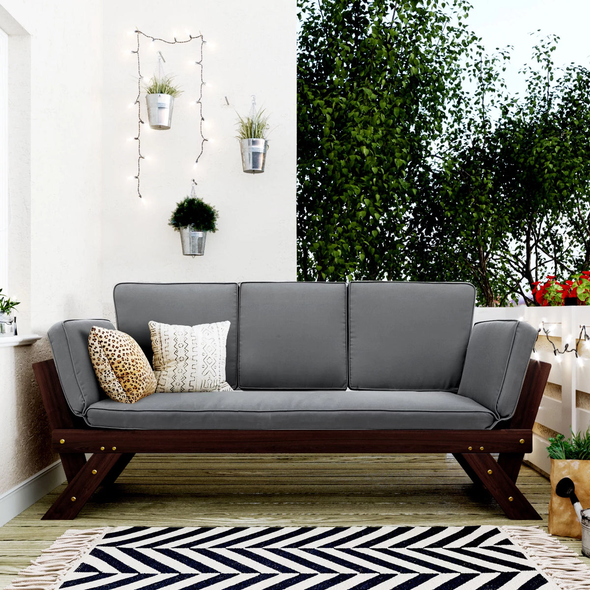 Brown Outdoor Sectional Sofa with Cushions S962763