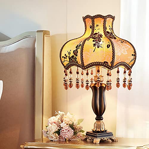 Brown Handmade Fabric Shade Table Lamp A33694