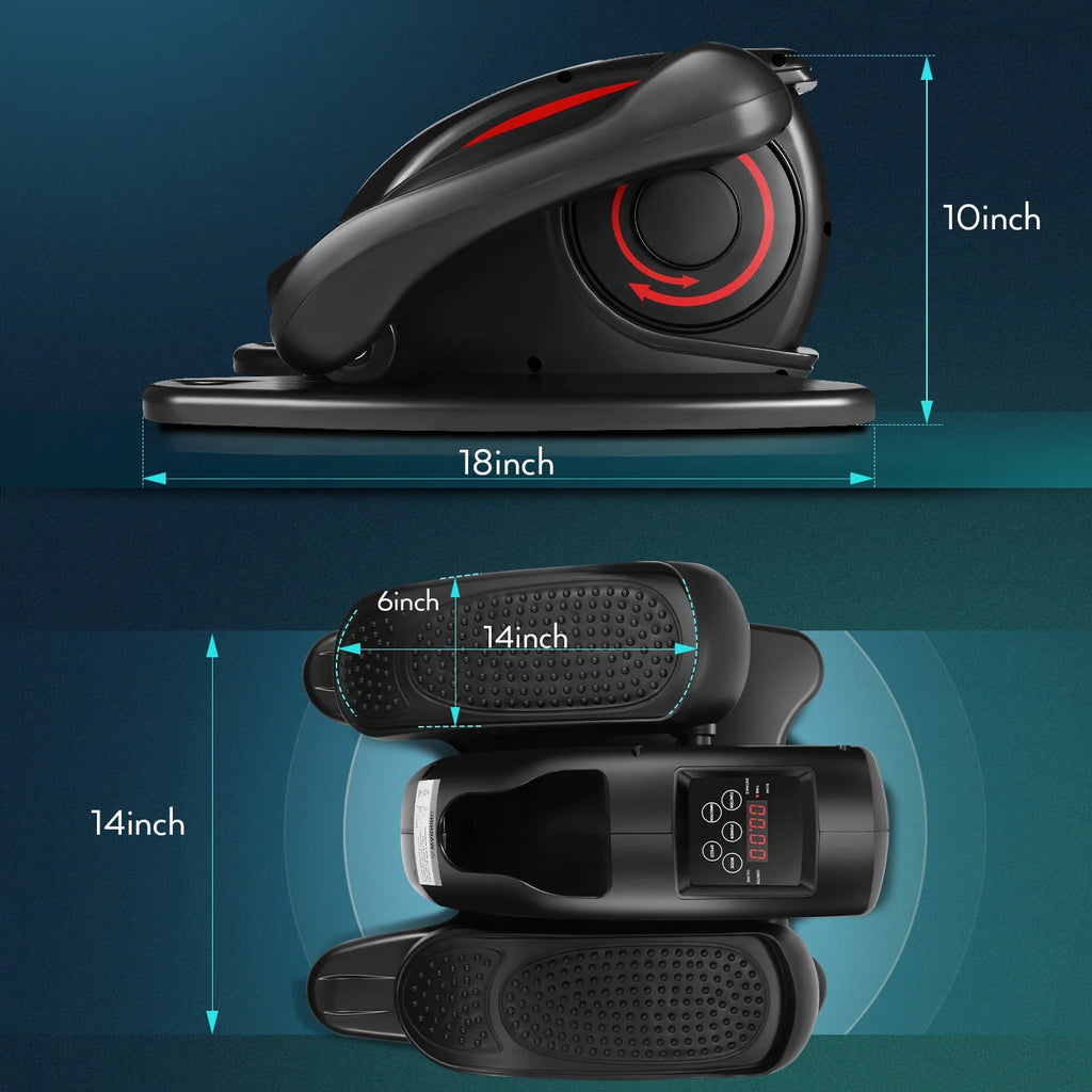 Black Red Under Desk Elliptical Machine C35838