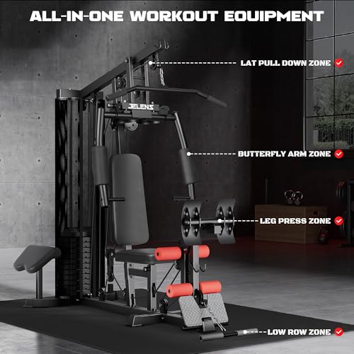 Multifunctional Home Gym with 150LBS Weight Stack E8230