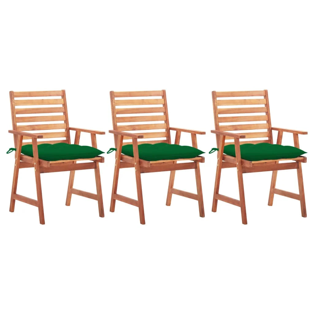 Patio Dining Chairs 3 pcs Acacia Wood J235576