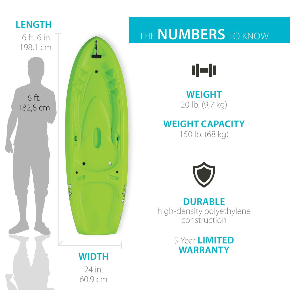 6.5 ft Sit-on-Top Youth Kayak P244
