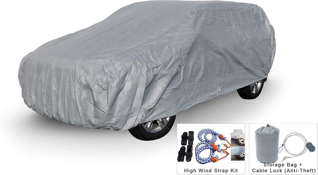 Weatherproof SUV Cover with Cable Lock, Bag & Wind Straps W49994