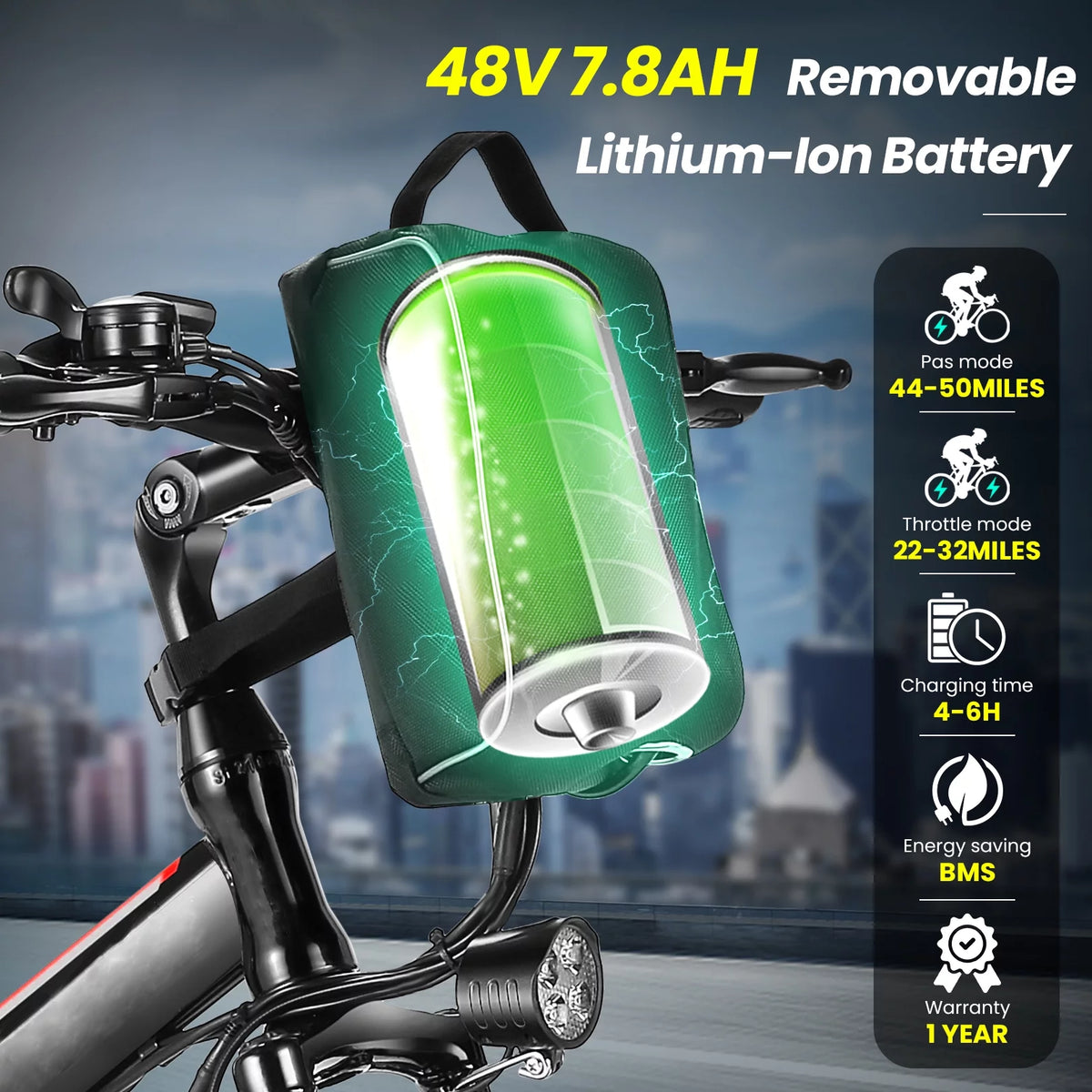 500W 26" Folding Electric Bicycle U89196