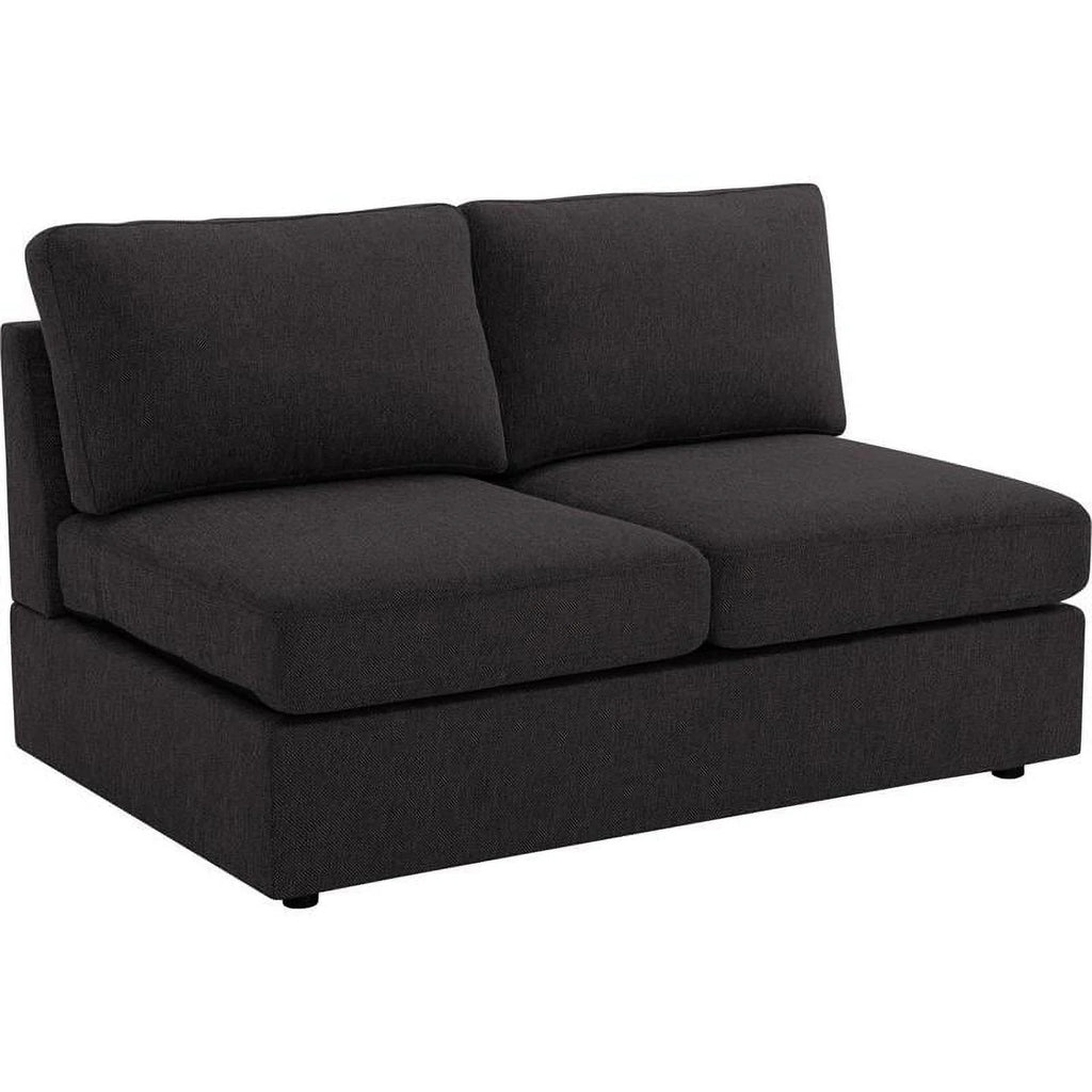 Gray Fabric 4-Seater Sectional Sofa with Reversible Chaise N37072