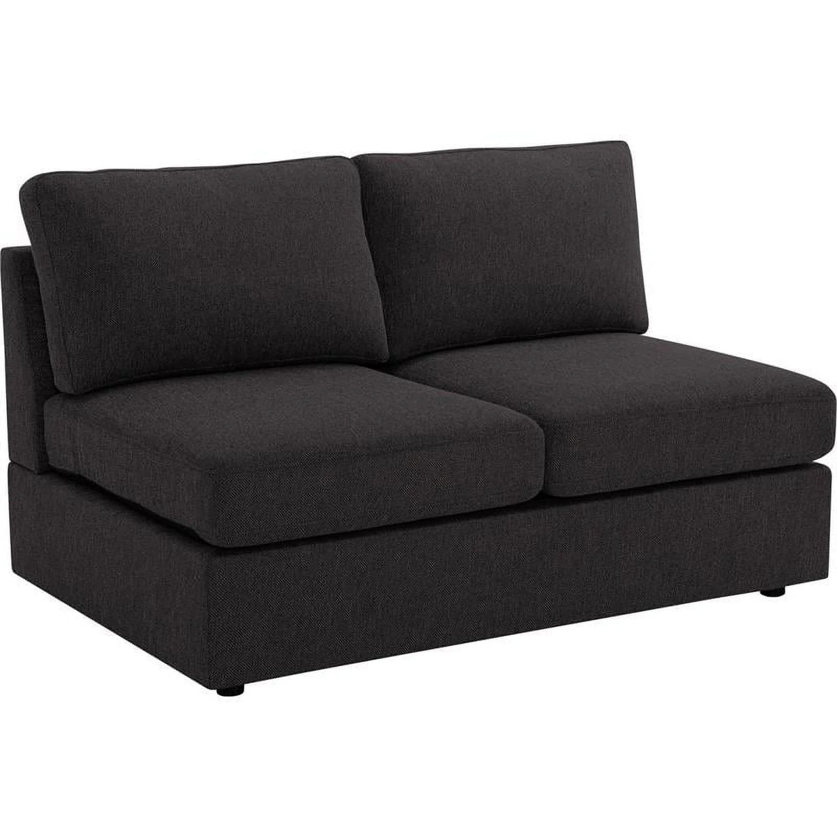 Gray Fabric 4-Seater Sectional Sofa with Reversible Chaise N37072