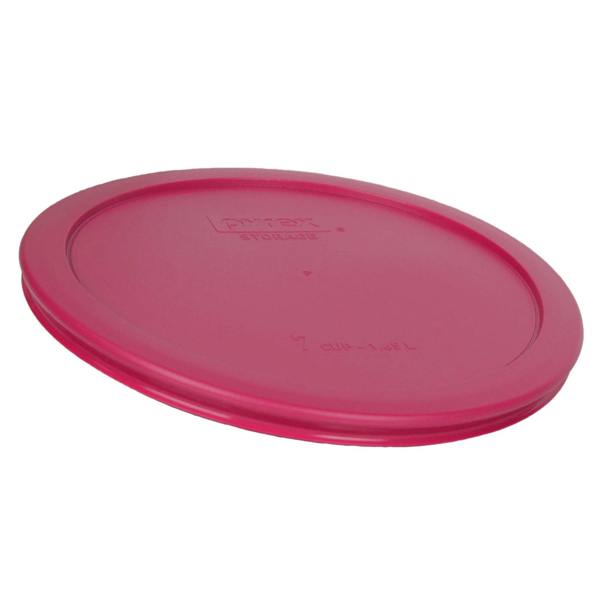7-Cup Glass Food Storage Bowl with Pink Lid C7341