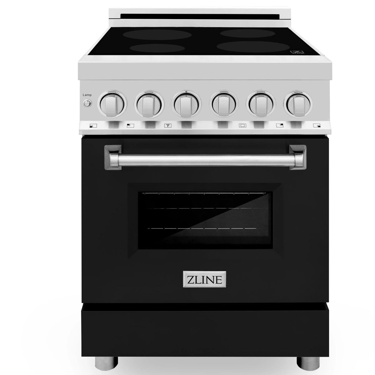 24 2.8 cu. ft. Black Matte Induction Range with 4 Element Stove and Electric Oven R8689