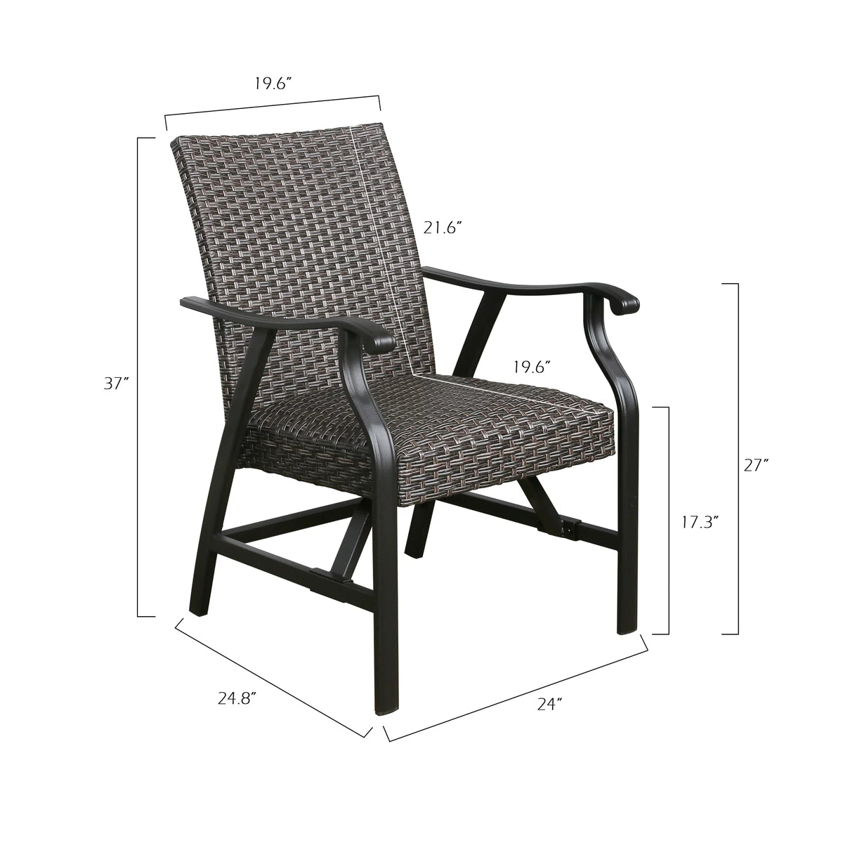 Rattan Patio Motion Rocking Chairs Set of 2 J3245