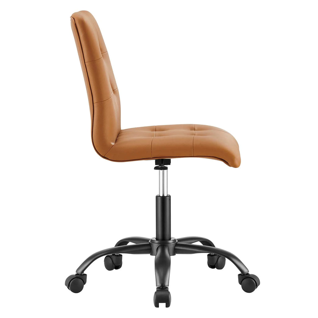Black Tan Armless Office Chair C941159