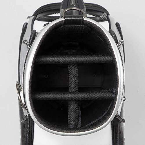 Golf Caddy Bag 9.5 x 47 inch White Black V526082