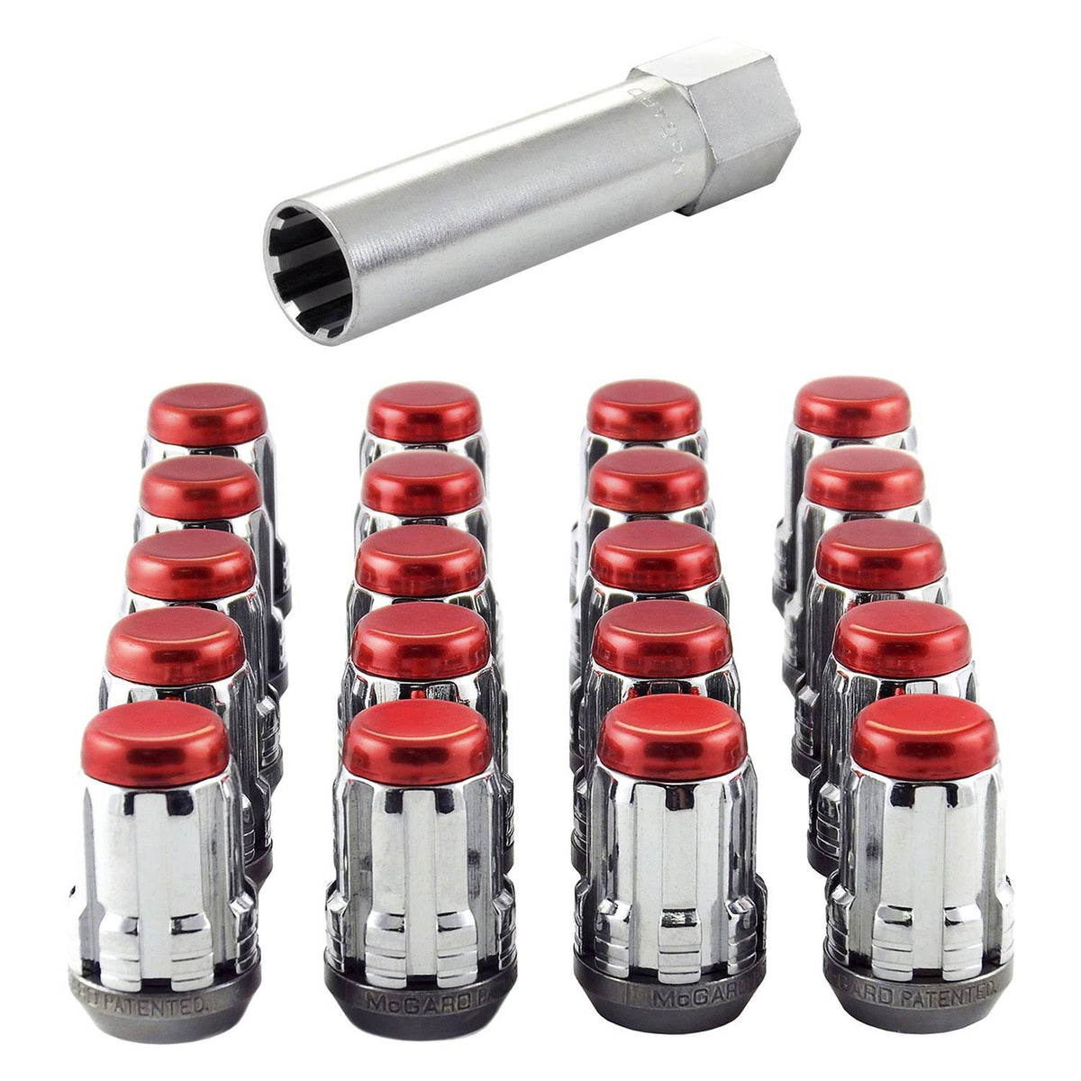 Chrome with Red Cap Wheel Installation Kit M325740
