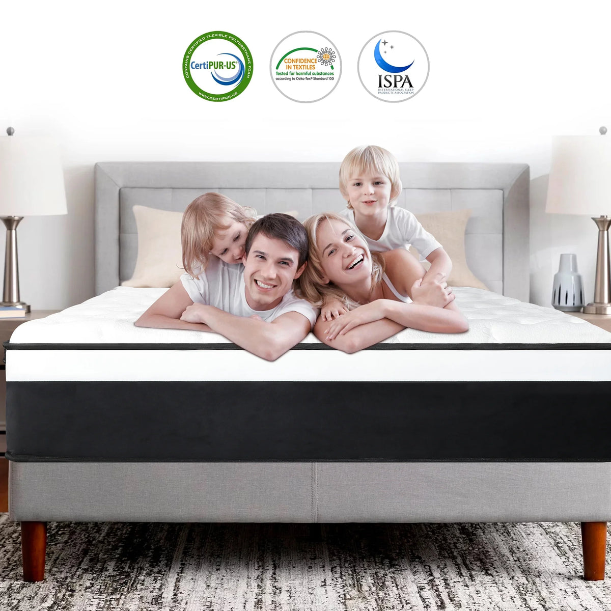 14 inch Gel Memory Foam Pocket Spring Hybrid Mattress V876