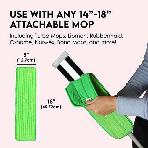 Microfiber Mop Pads 4 Pack Reusable Washable Cloth Mop Head 18 Inch B626783