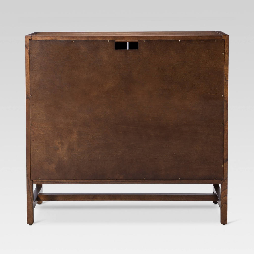 2-Door Wood & Rattan Accent Cabinet O85951