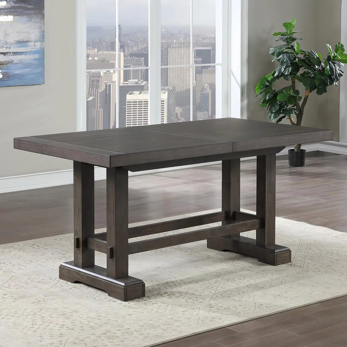 Dusky Cedar Brown 9-piece Counter Height Dining Set N4987