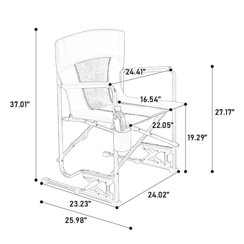 Blue Folding Camping Chair with Cup Holder D11468