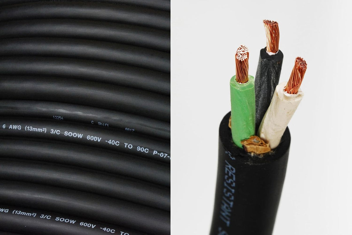 6/3 SOOW 600V Portable Power Cord 25' X32520