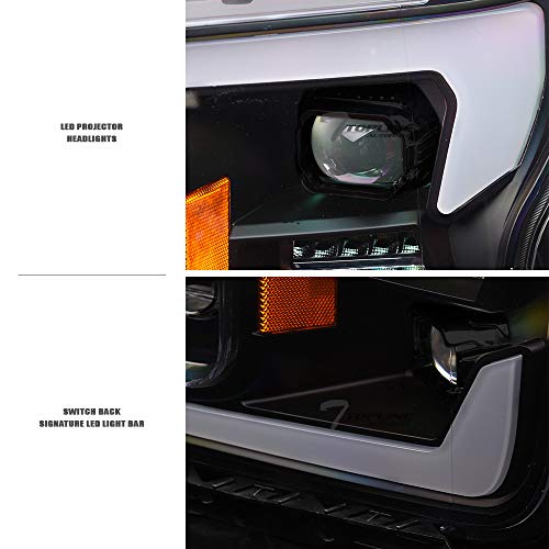 Compatible With 2018-2020 Ford F150 Black Full LED Projector Headlights P66226