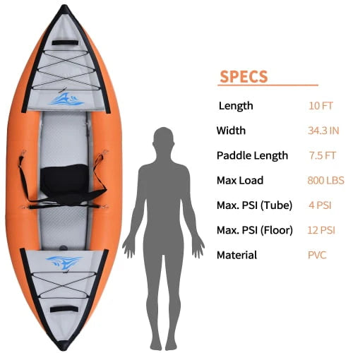 Foldable Inflatable 2 Person Kayak Set with Paddle & Air Pump S80391