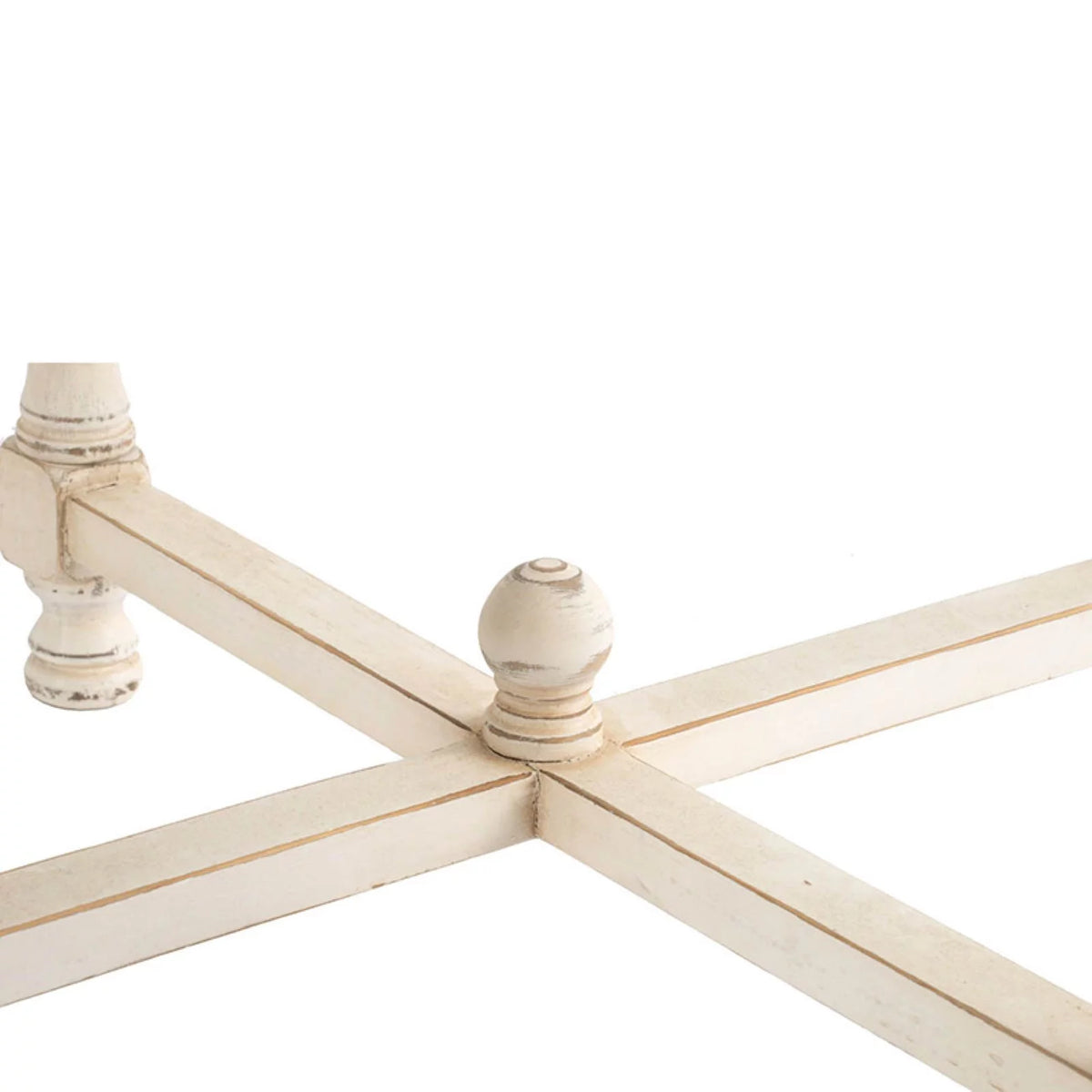 Aged White Square Side Table E7351