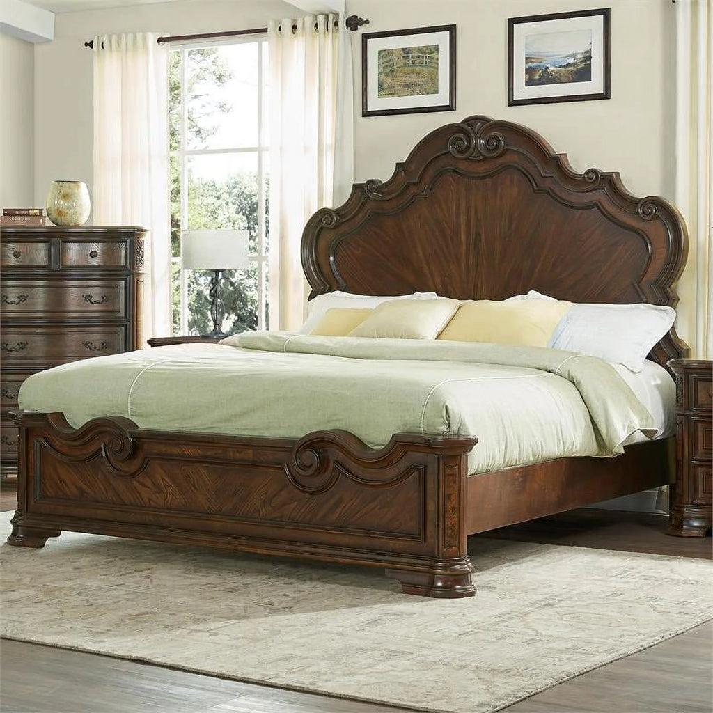 Brown Cherry Queen Bed R96977