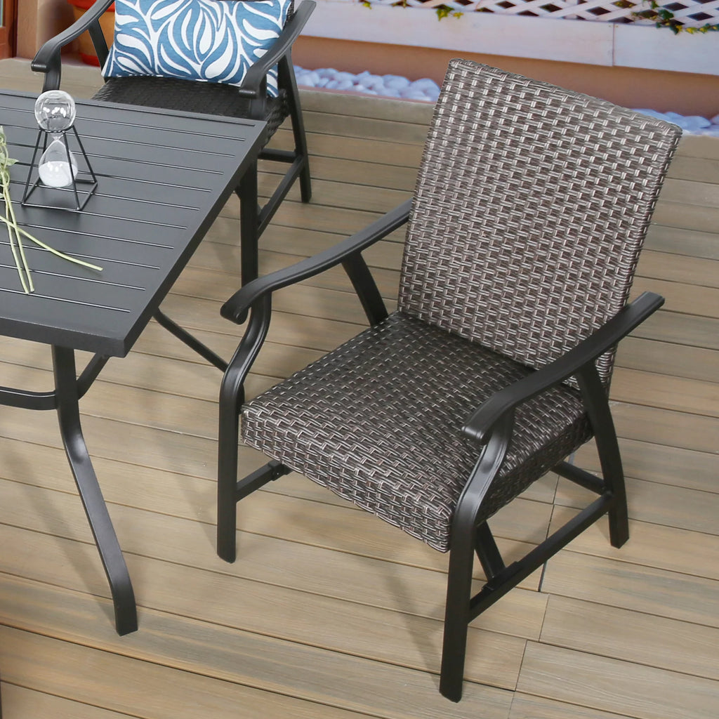 Rattan Patio Motion Rocking Chairs Set of 2 J3245