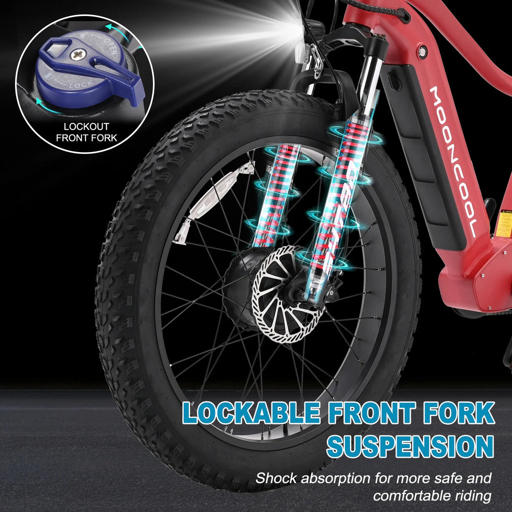 48V 1000W Dual Motors 26 x 4 Fat Tire 7-Speed Electric Mountain Bike H79934