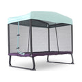6x4ft Indoor Mini Trampoline with Net Enclosure F94456
