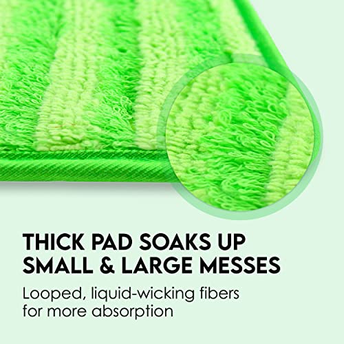 Microfiber Mop Pads 4 Pack Reusable Washable Cloth Mop Head 18 Inch B626783