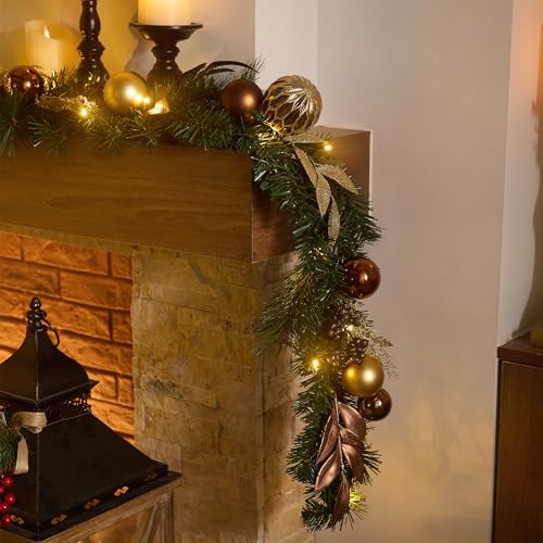 9 Ft Pre-Lit Christmas Garland with Lights W653
