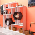 White/Black Geometric Bookcase B938