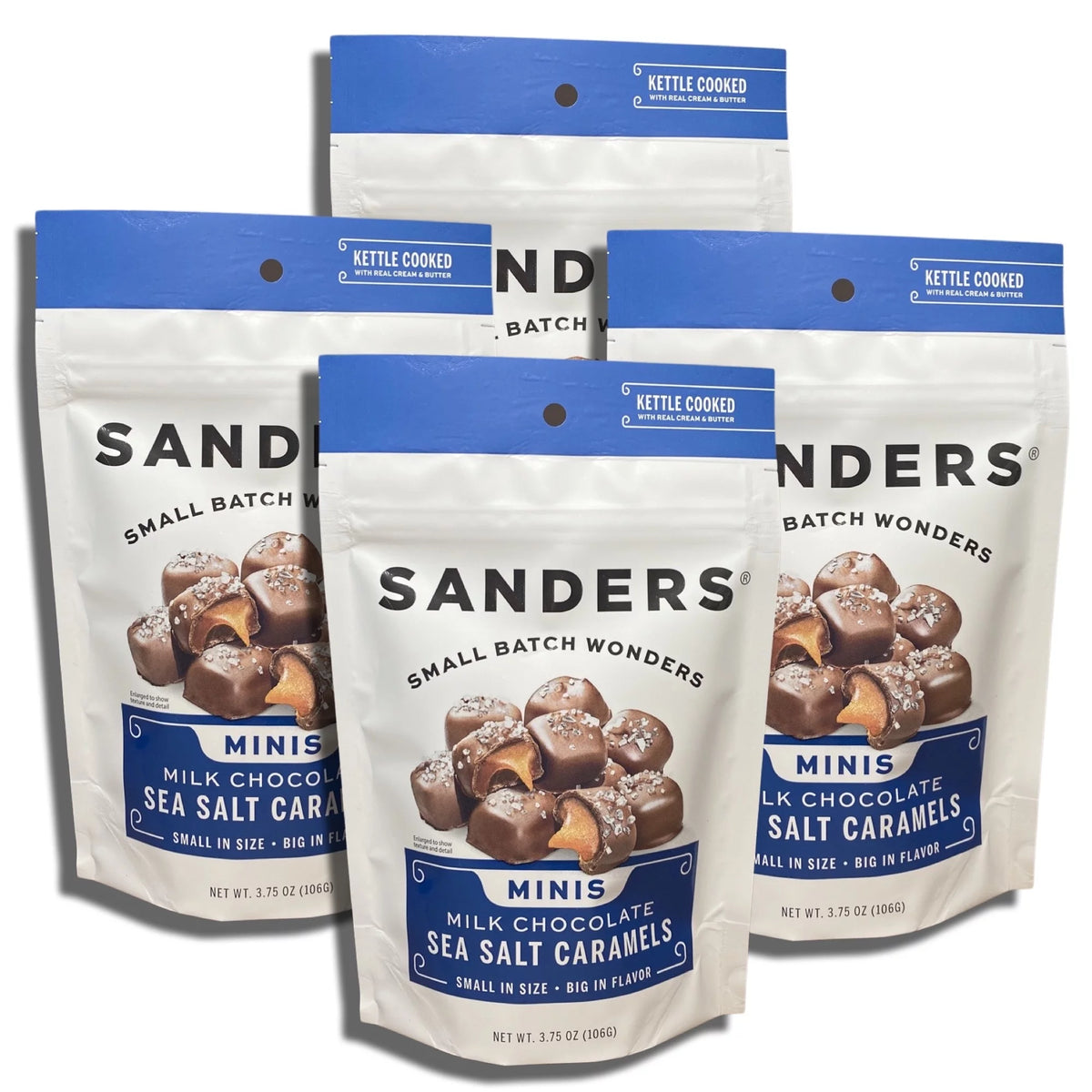 Milk Chocolate Sea Salt Caramel 3.75 oz Bag Value Pack of 4 G8970