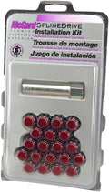 Chrome with Red Cap Wheel Installation Kit M325740
