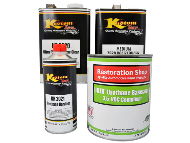 Carmine Red Low VOC Urethane Basecoat Clearcoat Car Auto Paint Medium Gallon Kit Y904453