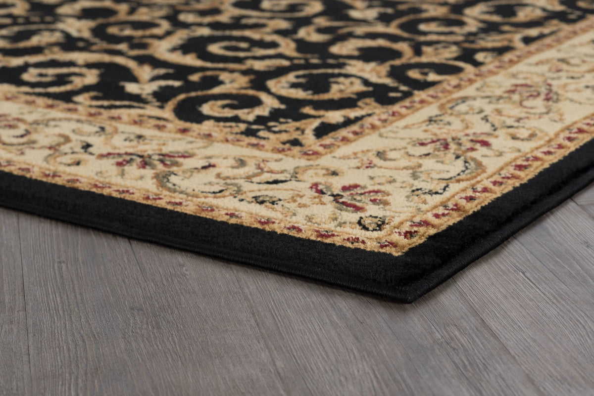 Black 8x10 Transitional Area Rug P143