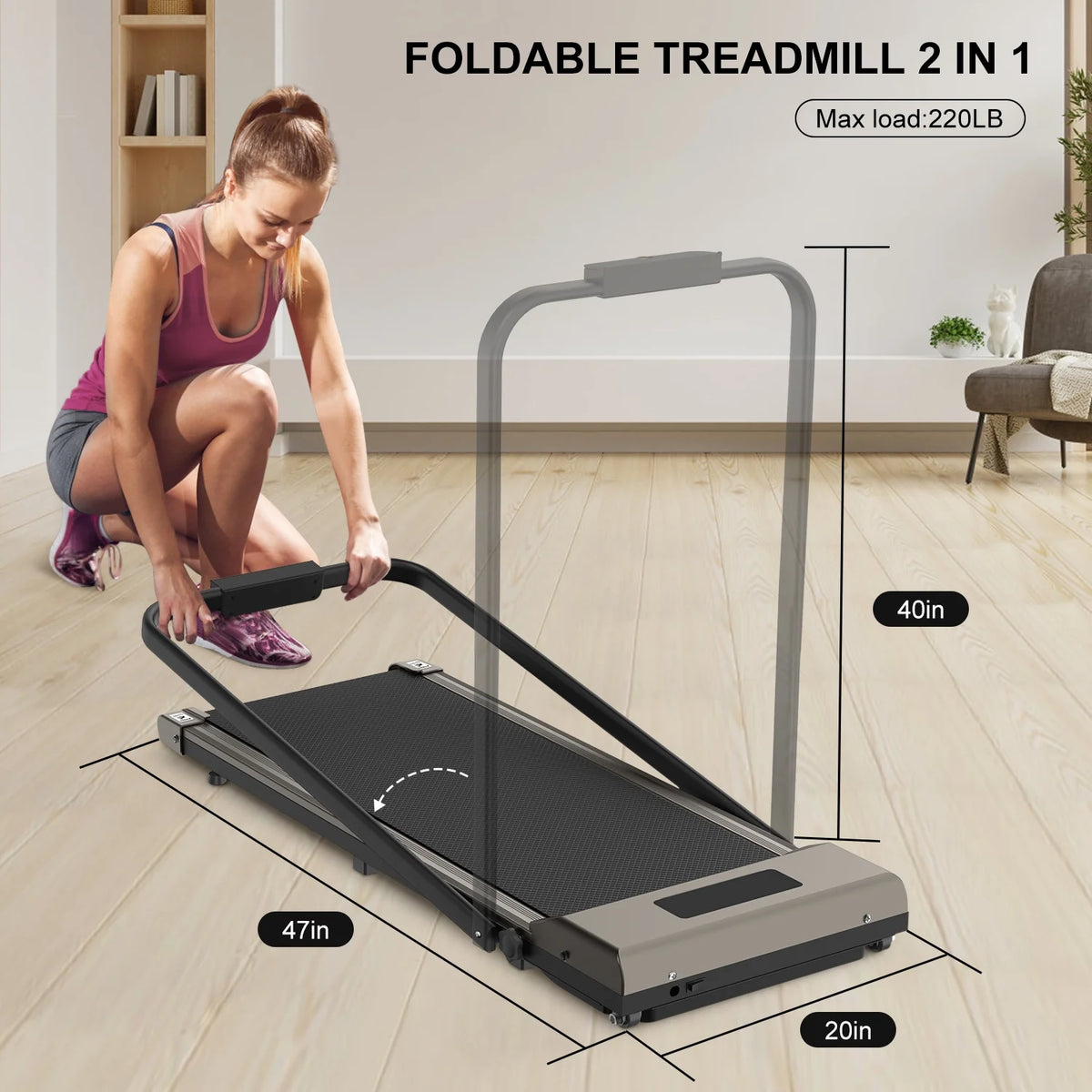 Walking Pad Under Desk Treadmill with Remote Control K476