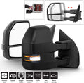 Black Power Heat Smoked LED Signal Towing Side Mirrors C413852