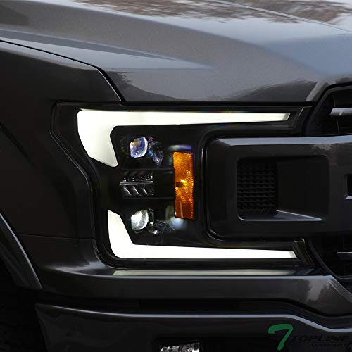 Compatible With 2018-2020 Ford F150 Black Full LED Projector Headlights P66226