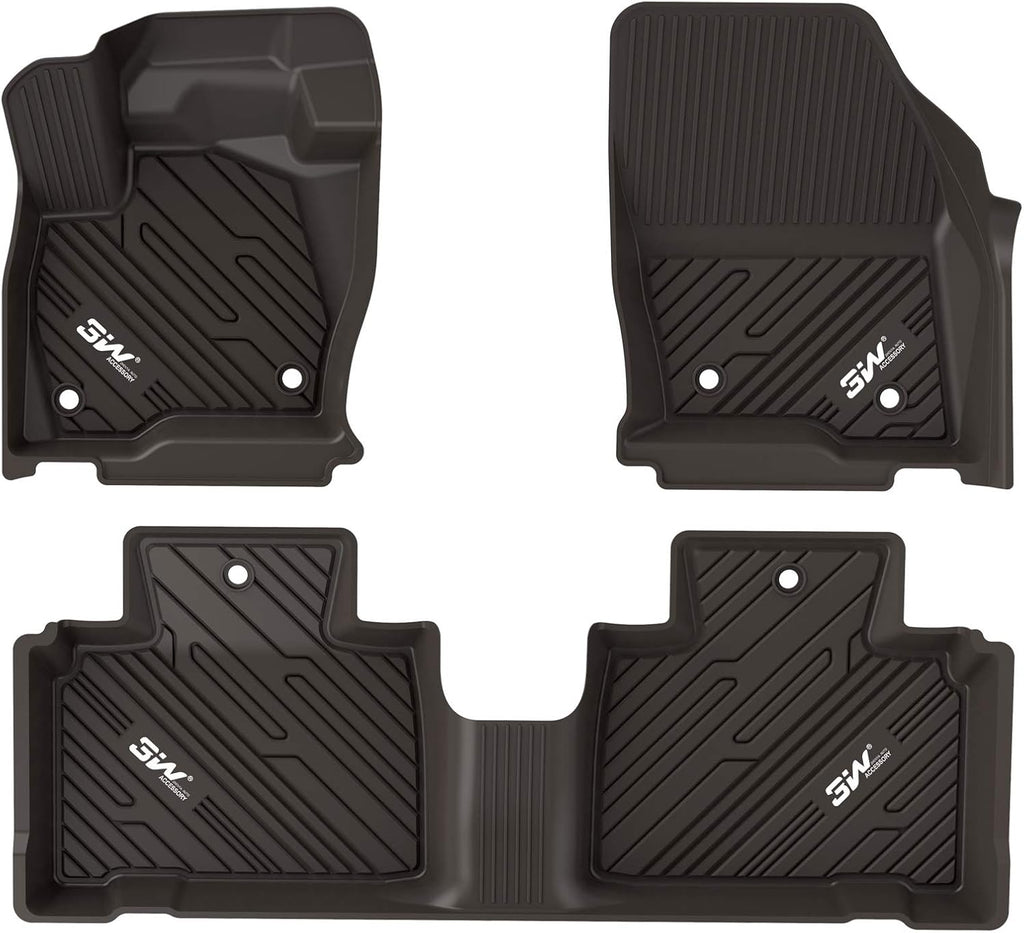 Black TPE All Weather Floor Mats Full Set J3536
