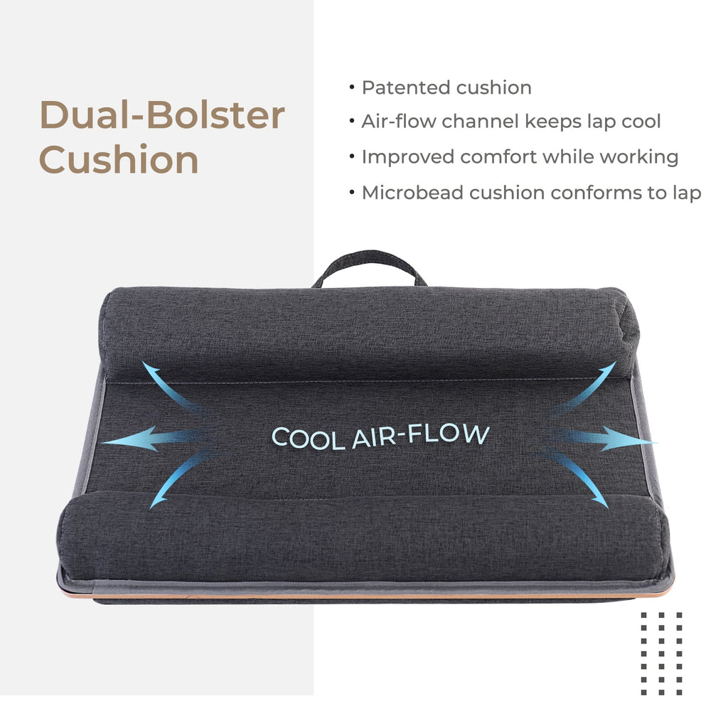 Portable Lap Laptop Desk with Cushion, Mouse Pad & Phone Slot Z1348