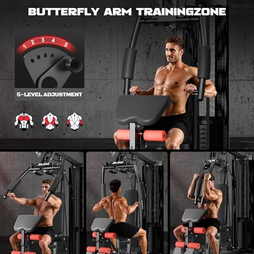 Multifunctional Home Gym with 150LBS Weight Stack E8230