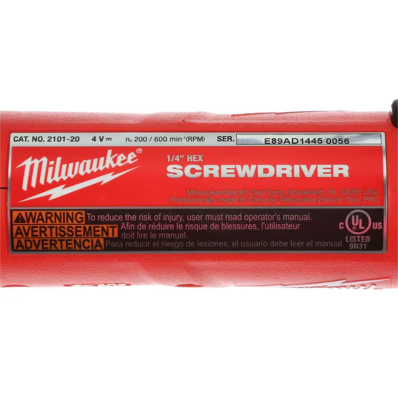 Cordless 1/4 in. Hex Screwdriver 2-Battery Kit H125