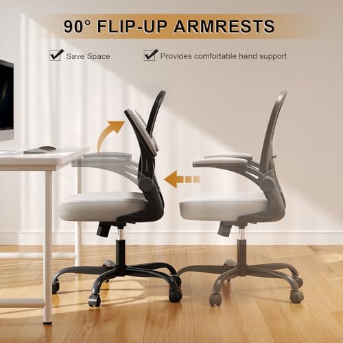 High Back Mesh Ergonomic Office Chair with Flip-up Armrests D717478