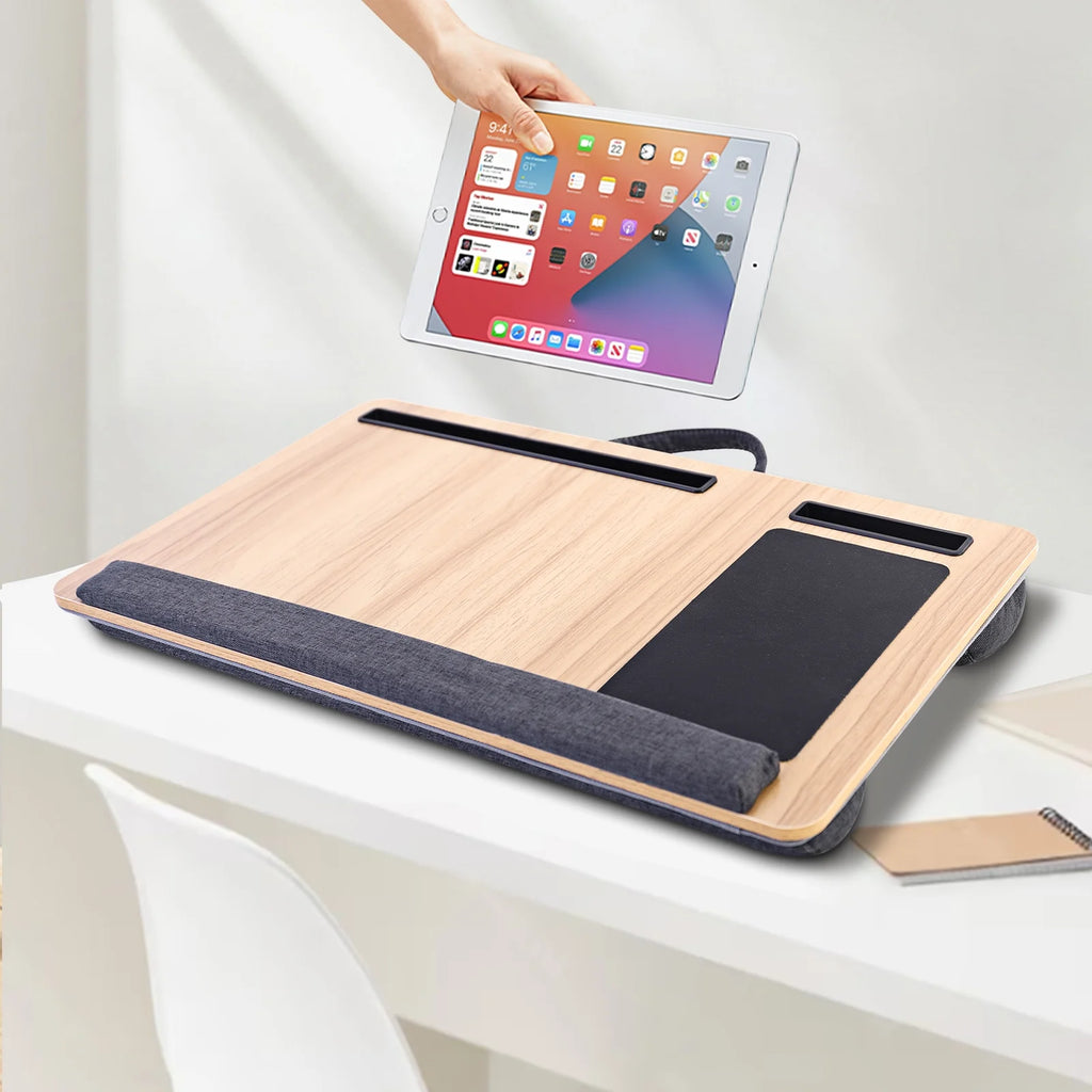 Portable Lap Laptop Desk with Cushion, Mouse Pad & Phone Slot Z1348